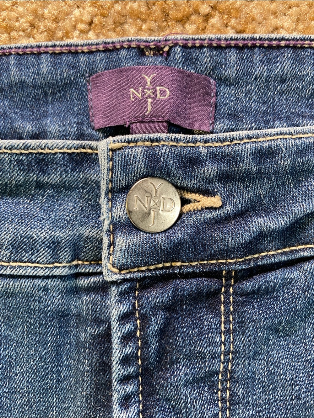 NYDJ Marilyn Straight Women’s Size 16 Blue Stretch Jeans Medium Wash Lift Tuck